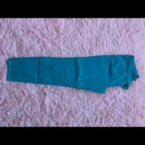 Gap teal skinny ankle pants